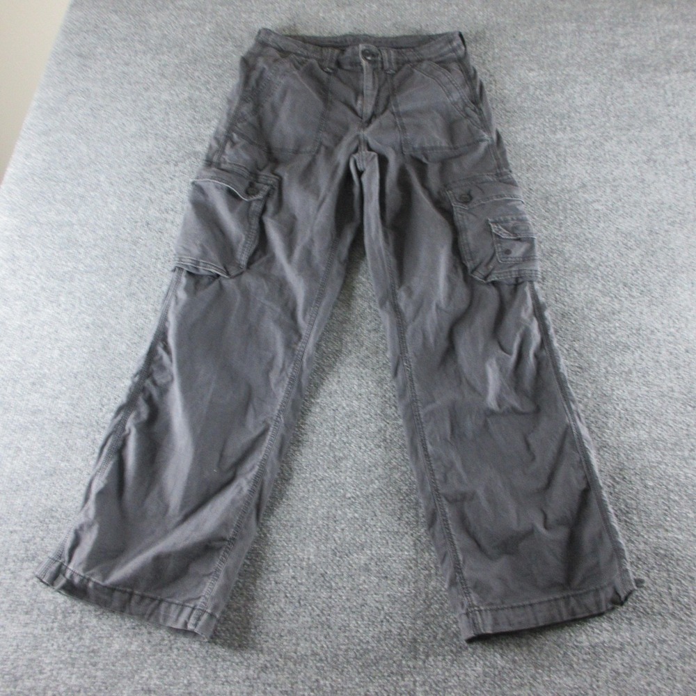 American Eagle Outfitters Pants Womens 6 Gray Baggy Jogger Cargo Stretch Twill